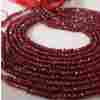 Garnet Faceted Rondelle Beads
