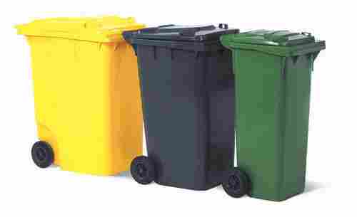 Plastic Waste and Dust Bins with Wheels