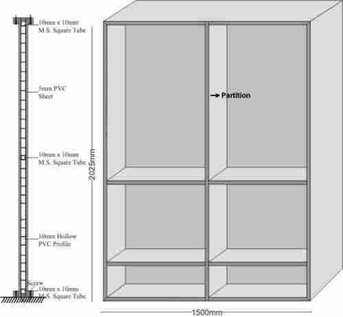 PVC Modular Cupboard Partition