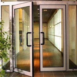 Aluminium Door Thick Glass Fabrication Services