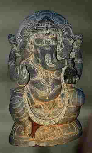 Blackstone Sculpture Of Ganesha Akrutha