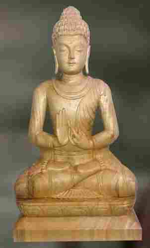Wooden Sculpture Samyaksambuddha (The Fully And Completely Awakened One)