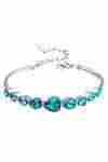 Bella Jewellery Gracias Collection Crsytal Hearts Bracelet Bangle