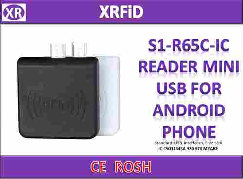  एंड्रॉइड फोन के लिए S1-R65C-IC रीडर मिनी USB 
