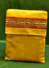 Raw Silk Clutch Embroidered IPAD Cover Yellow With Flap