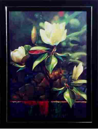 Decorative Floral Painting With Frame