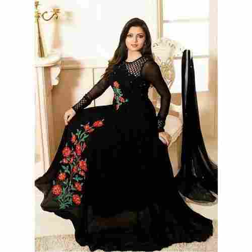 Bollywood Designer Black Colored Georgette Anarkali Salwar Suits