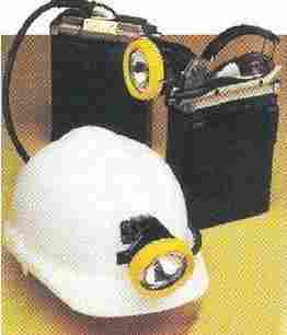 Helmet With Miners Lamp
