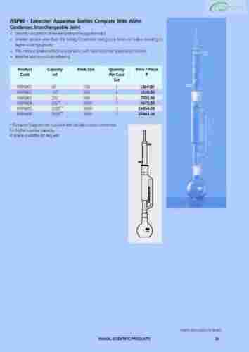 Laboratory Glassware Extraction Apparatus