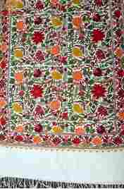 Machine Hand Embroidered Kashmiri Shawl