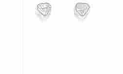 Heart Shape Cubic Zircon Silver Earrings