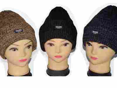 100% Acrylic Winter Knitted Hat And Cap For Adult
