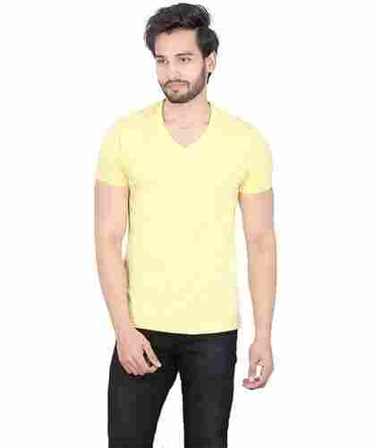 Light Yellow V neck T shirt