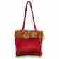 Maroon Brown Handcrafted Banarasi Silk Bag