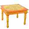 Wooden Handpainted Square Folding Coffee Table