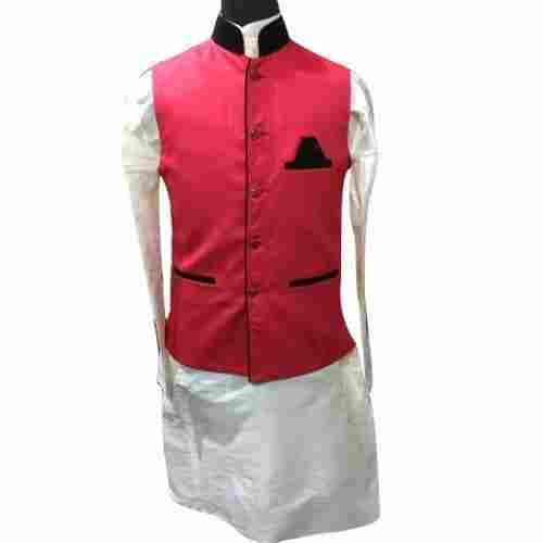 Men'S Red Nehru Jacket