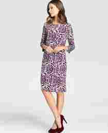 Women's Dress Antea with Floral Pattern and Draped