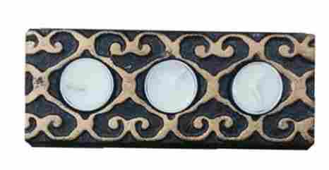 Stone Carved Triple Candle Holder