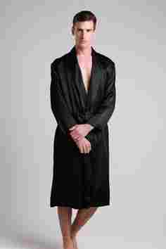 Long Sleeve Silk Robes For Men