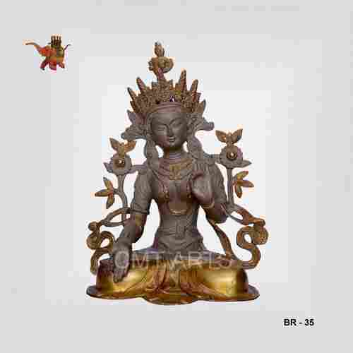 Brass Sitting Tara Statue