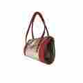 Elegant Handbag with Curvy Beaded Flap Maroon Ladies Hand Bag