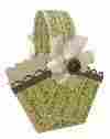 Medium Green Cardboard Gift Basket