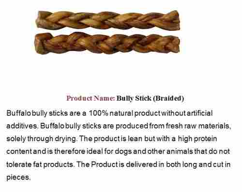 Braided Bully Stick (Odor free)