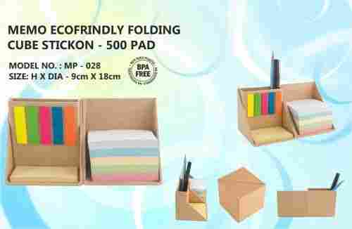 Memo Eco Friendly Folding Cube Stickon-500 Pad