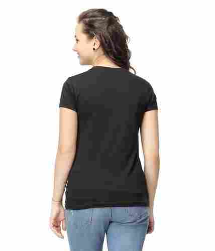 Ladies Black Half Sleeve T Shirt