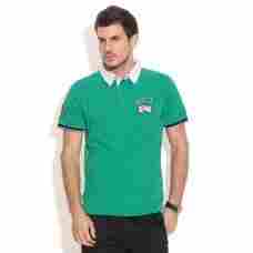 Green Cotton Polo T Shirt