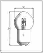 Symmetric Head Light Lamps Double Filament