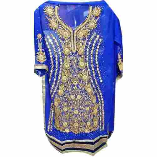 Royal Blue Georgette Semi Stitched Salwar Suit
