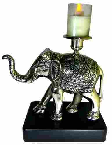 Antique Metal Elephant Candle Stand