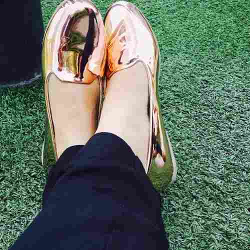 Rose Gold Ladies Loafers