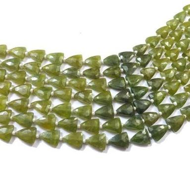 Grossular Garnet Faceted Triangle Shape Beads