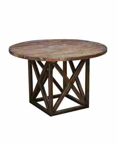 Trendy Round Metal Base Table