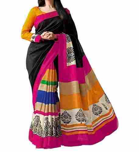 Bhagalpuri Silk Saree In Multicolors