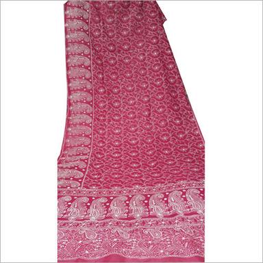 Chikan Embroidery Stone Work Georgette Sarees