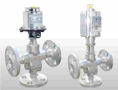 Pneumatic Single And Double Acting Straight Type Mixing And Diverting High Pressure Control Valve