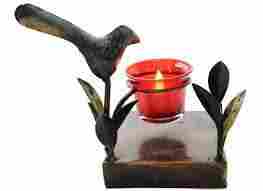 Designer Birds Look Wooden Handicraft Candle