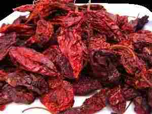 Dry Bhut Jolokia or Naga Chilli Or Ghost Pepper