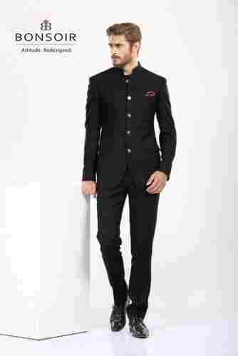  Low Price Black Bandhgala Suit 