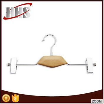 Wooden Pants Hangers With Pvc Clips