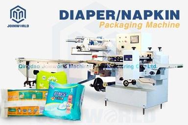 Silver Plc Control Stainless Steel Automatic Diaper Sanitary Napkin Flow Packing Machine