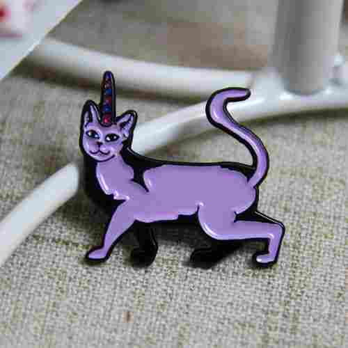 Soft Enamel Pins for Purple Cat