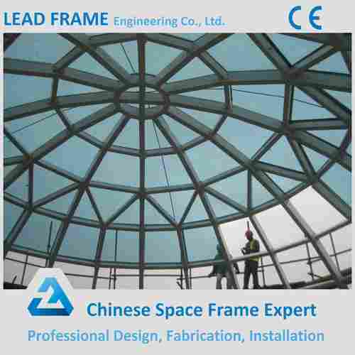 Beautiful Steel Frame Structure Glass Roof Dome For Hotel