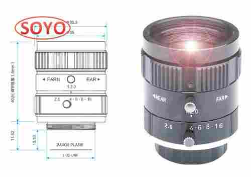 5.0 Megapixel Machine Vision Lens 6mm 2/3