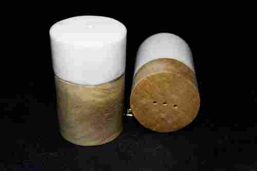 Marble And Wood Salt And Pepper Set