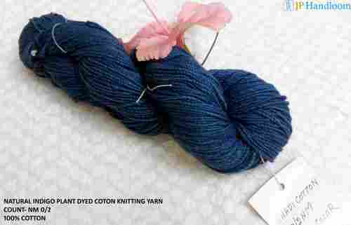 Plant Dyed Indigo Cotton Knitting Yarn