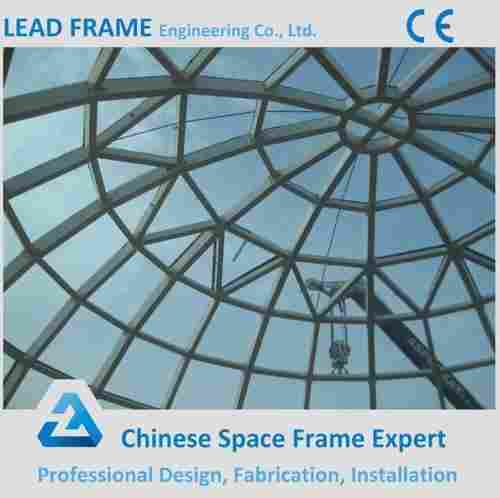 Low Cost Light Gauge Steel Glass Dome Roof With Cover Shed